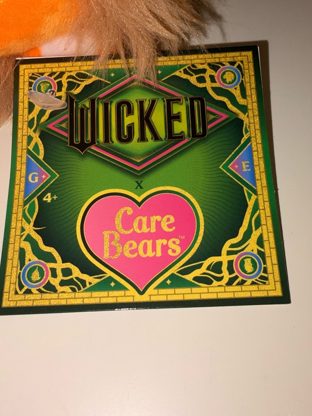 Wicked x Care Bears Tenderheart Bear as Cowardly Lion Plush NWT - Picture 3 of 4